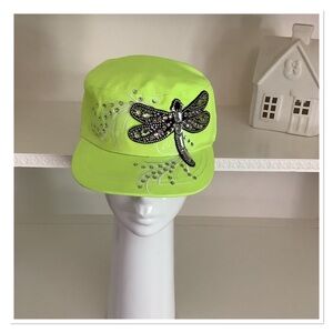Lime Green Dragonfly Hat